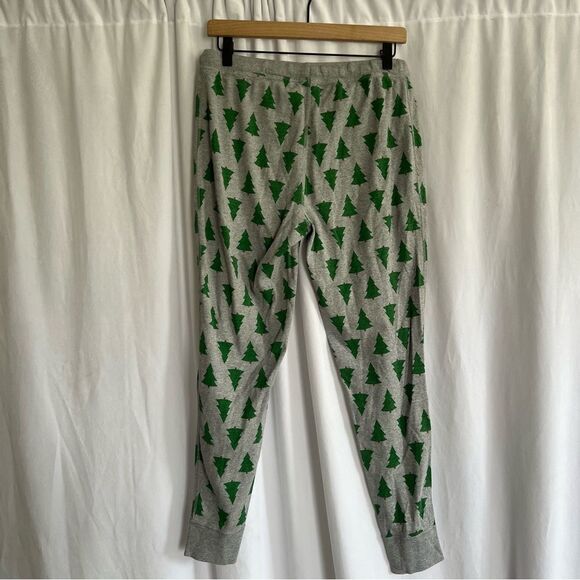 HANNA ANDERSSON Adult Flannel Pajama Pant Unisex L Green Christmas Trees - Picture 5 of 5